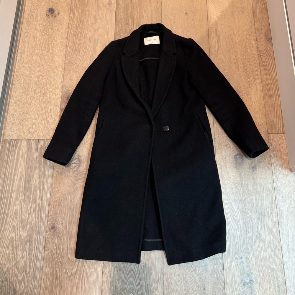 Babaton Black Wool Coat